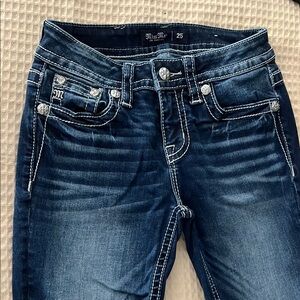 Women's Blue Embellished Jeans